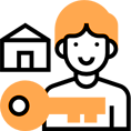 Icon symbolizing a real estate agent.